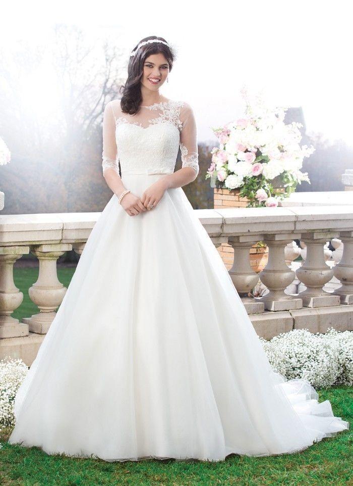 Mariage - Taille robe New White / ivoire A-ligne de robe de mariage personnalisé 2-4-6-8-10-12-14-16-18-20