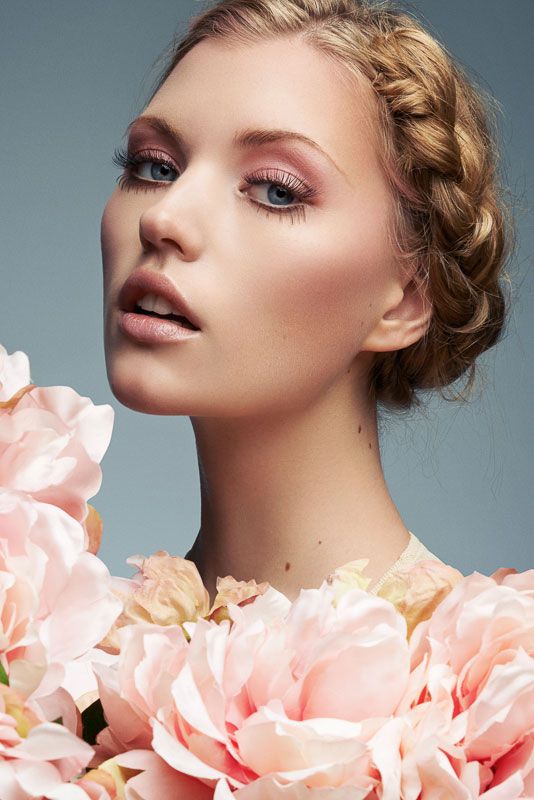 Wedding - Beauty with the cherry blossom makeup.