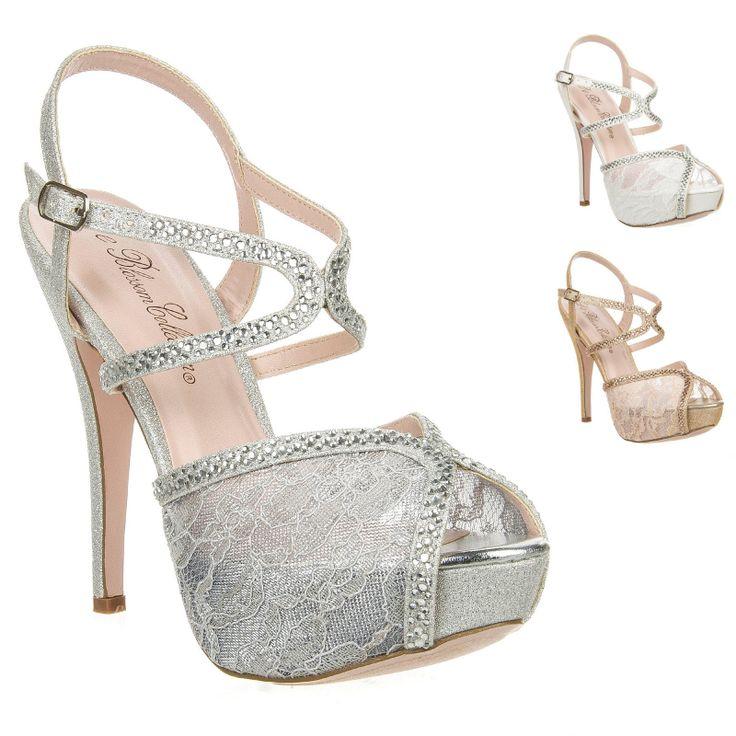 Wedding - New Women's Ankle Strap Platform Peep Toe Bridal Sandal.