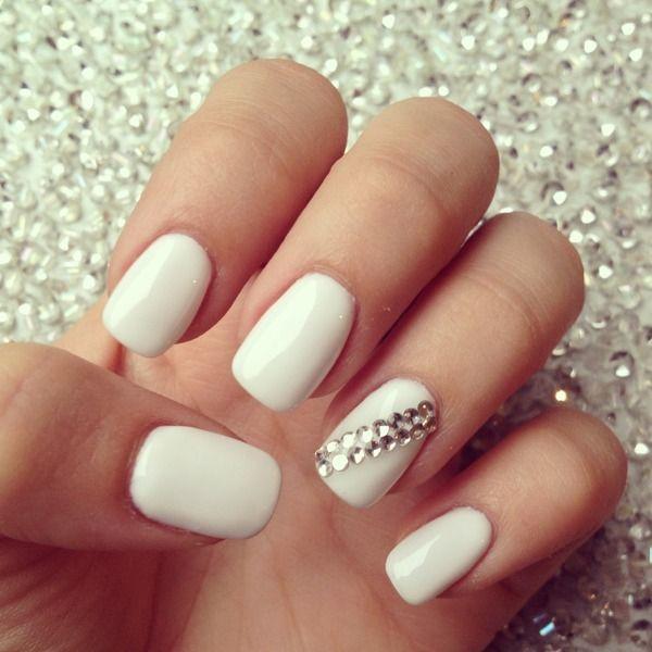 Wedding Nail Designs White Bling 2060809 Weddbook White Bling