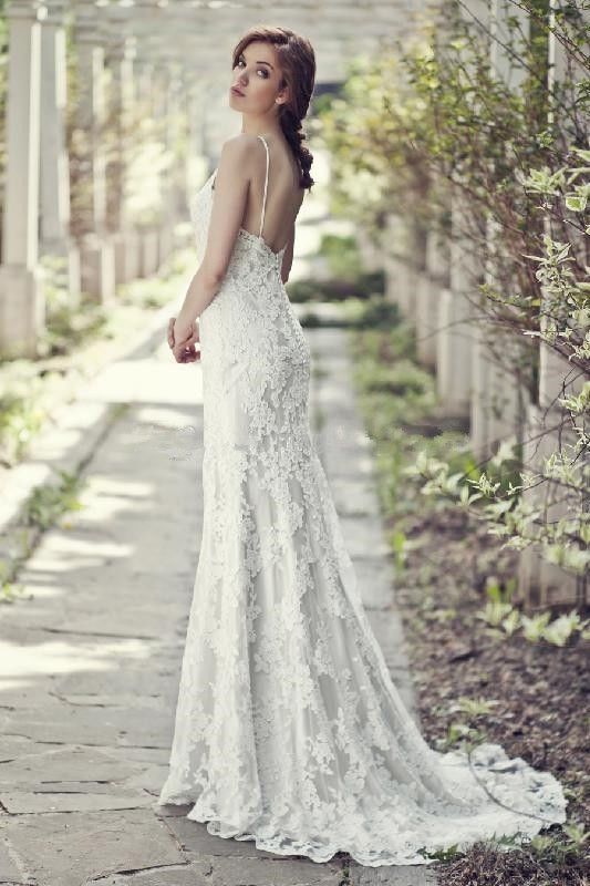 Wedding - Mermaid white ivory wedding dress