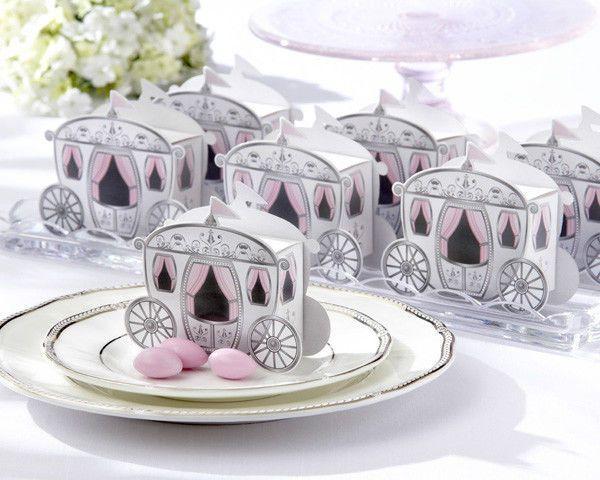 Hochzeit - Details zu Enchanted Carriage Fairytale Wedding Bridal Shower Favor Boxen 24/pk