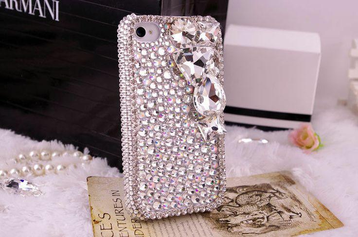 Wedding - Handmade Bling Rhinestone Crystal Iphone4 4s 5 5s 5c Case Cover Colorful Clear