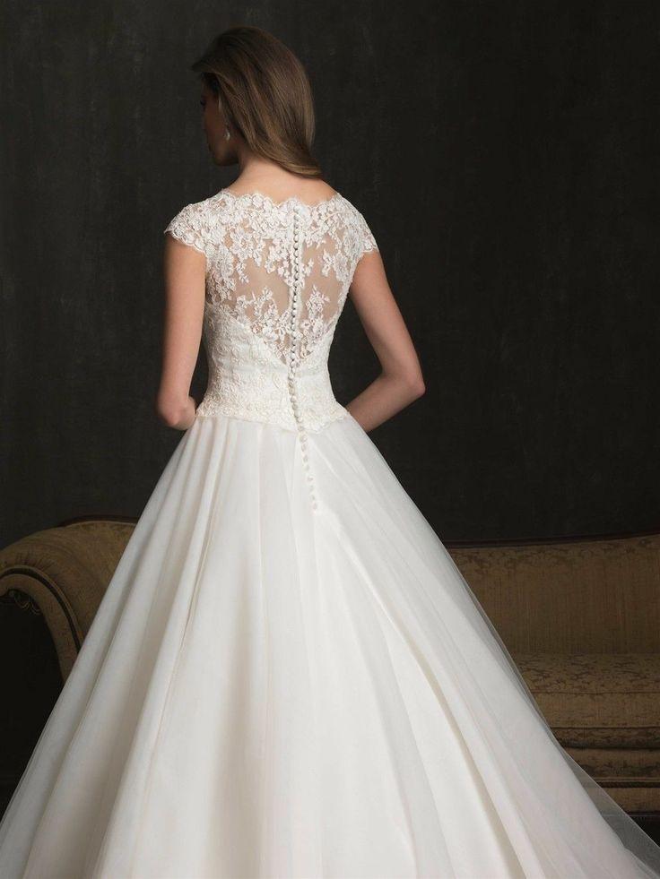 Hochzeit - Neues einfaches Organza Reißverschluss Applikationen Brautkleid nach Maß Kleider