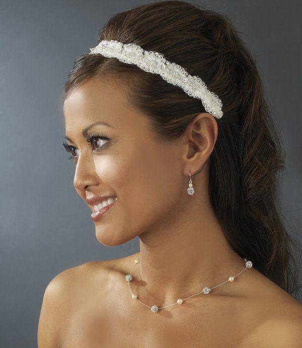 Mariage - TNO perlé nuptiale de mariage Bandeau avec des cristaux, perles de bugle et perles