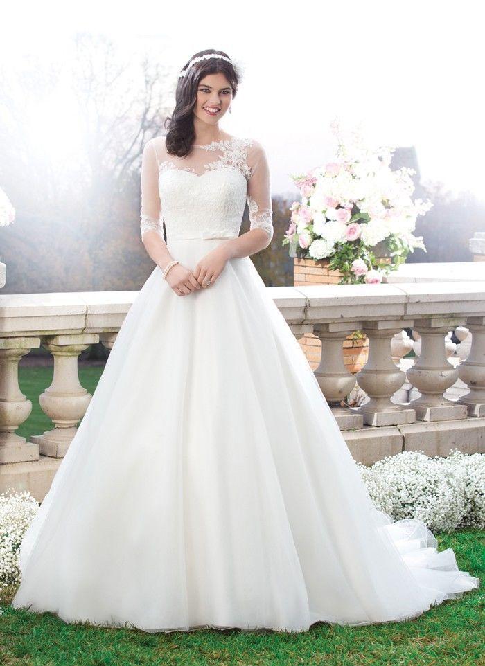 زفاف - 2014 نمط جديد أبيض / العاج الزفاف فستان الزفاف ثوب أدلى Size2-4-6-8-10-12-14-16-18
