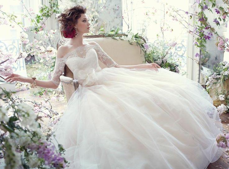 Wedding - White Ivory Lace Tulle Formal Bridal Wedding Dresses