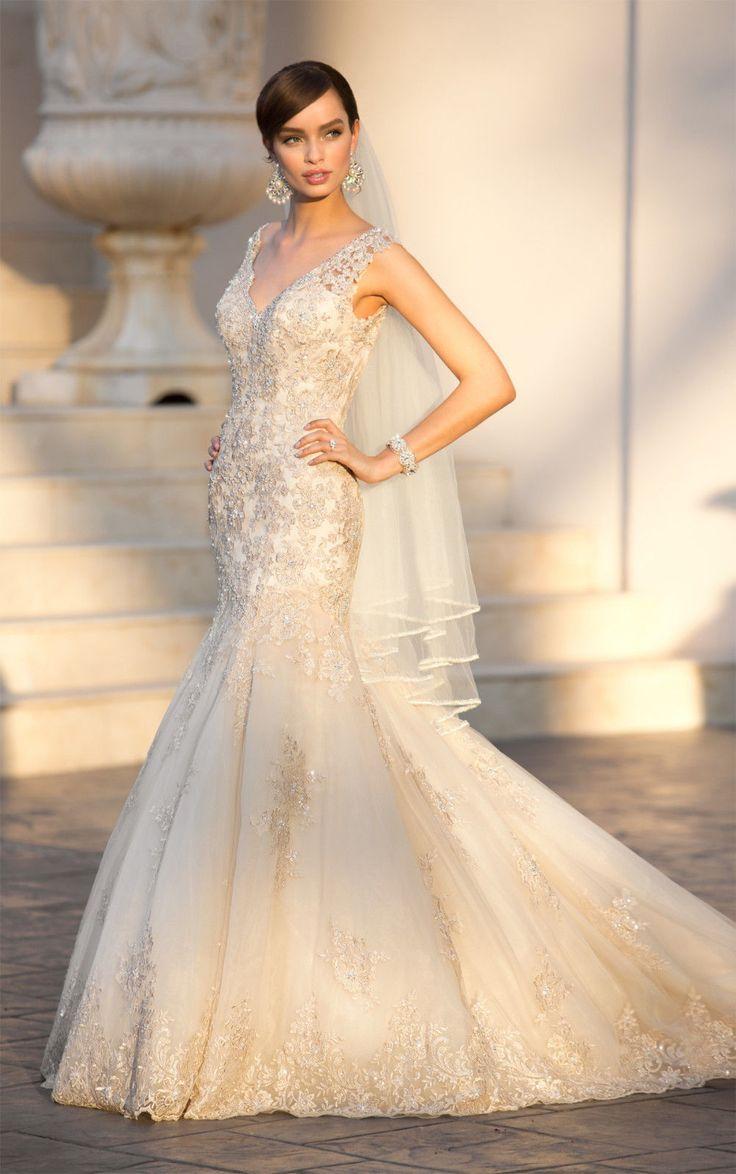 Wedding - 2014 Charm Woman Lace Strap Wedding Dress V Neck Custom Size4 6 8 10 12 14 16