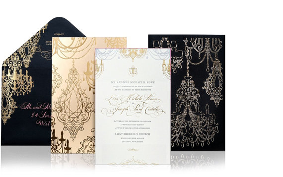 زفاف - Luxury Wedding Invitations Laser Cut Gold Silver Foil Stamping Letterpress A Set Of 100 - New