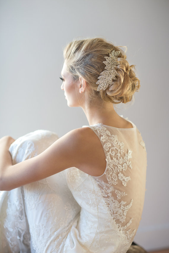 Hochzeit - Rhinestone Wedding Hair Accessory -  Bridal Head Piece