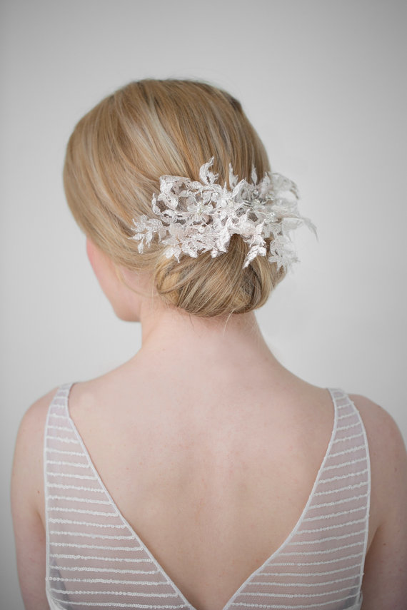 Hochzeit - Lace Bridal Hairpins, Wedding Hair Accessory, Crystal Hairpins - New