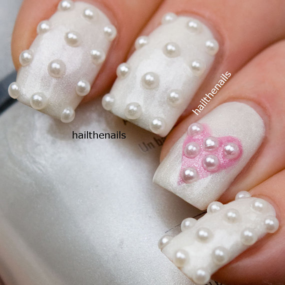 Hochzeit - Pearl  Studs Nail Art - This seasons must have nails. 150 pearls per pack YD10 - New