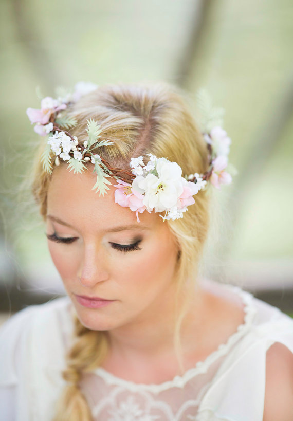 Wedding - bridal hair vine crown