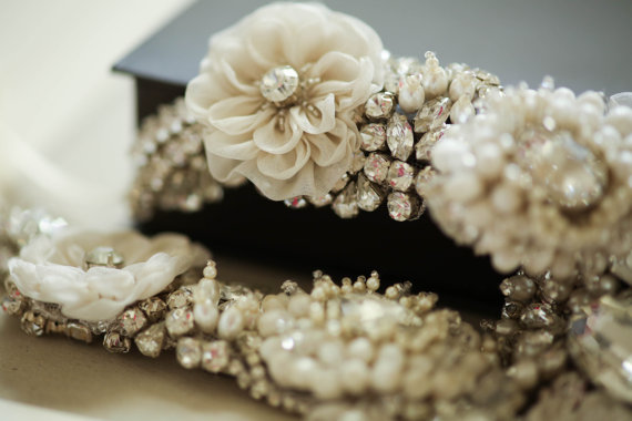 زفاف - Wedding statement necklace, Bridal necklace - Roma (Made to Order) - New
