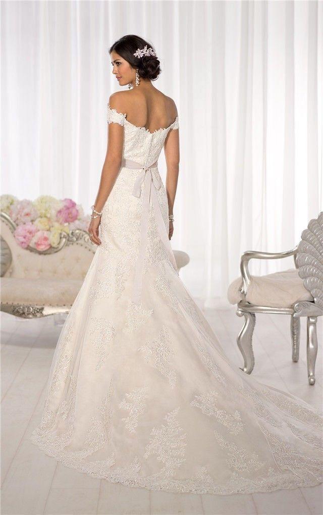 Hochzeit - New White/Ivory Lace Bridal Gown Wedding Dress Custom Size 6 8 10 12 14 16 18  A