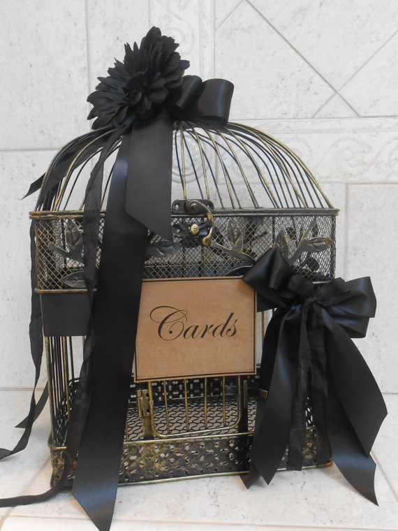 Hochzeit - Birdcage Wedding Card Holder and Card Box
