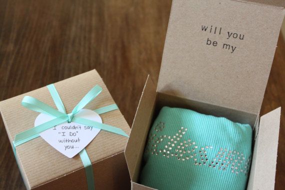 Wedding - Set Of 6 Will You Be My Bridesmaid Tanktop Gift, Maid Of Honor Tank Top, Wedding Favor, Bridal Shower, Mint