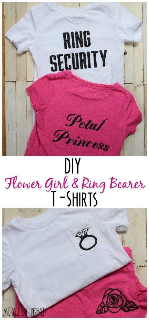 Hochzeit - DIY Flower Girl And Ring Bearer T-Shirts