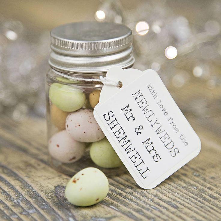زفاف - Personalised Wedding Favour Sweetie Jar