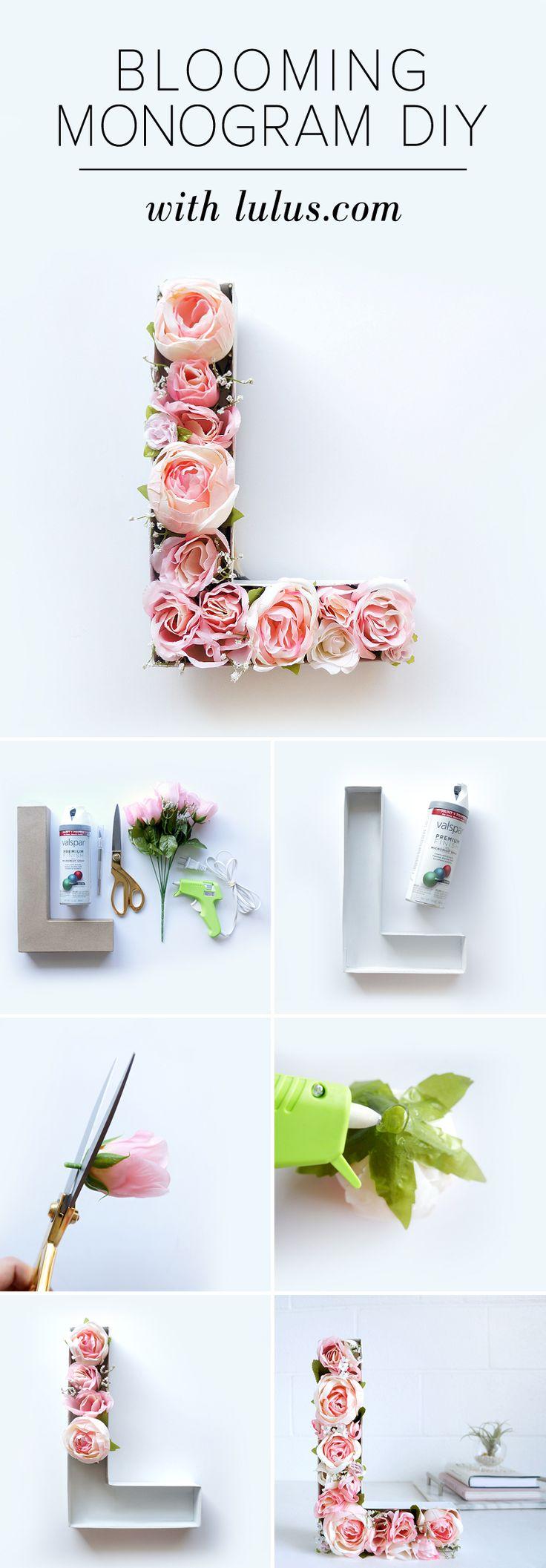 Hochzeit - Blooming Monogram DIY