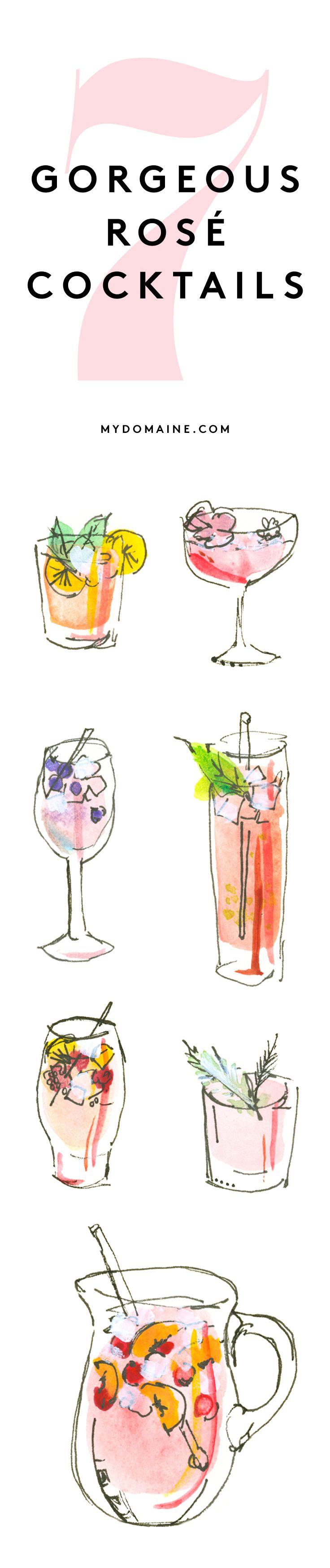 Hochzeit - 7 Delicious Rosé Cocktails To Up Your Hosting Game