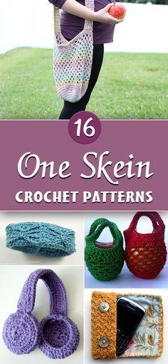 Hochzeit - 16 Free, One Skein Crochet Patterns