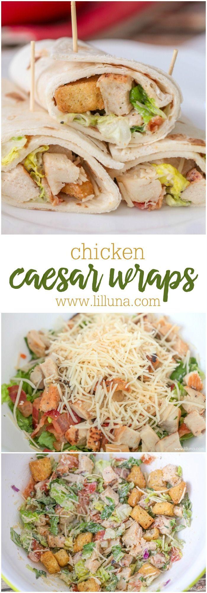 Hochzeit - Chicken Caesar Wraps