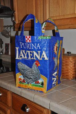 Mariage - DIY Chicken Feed Sack Tote