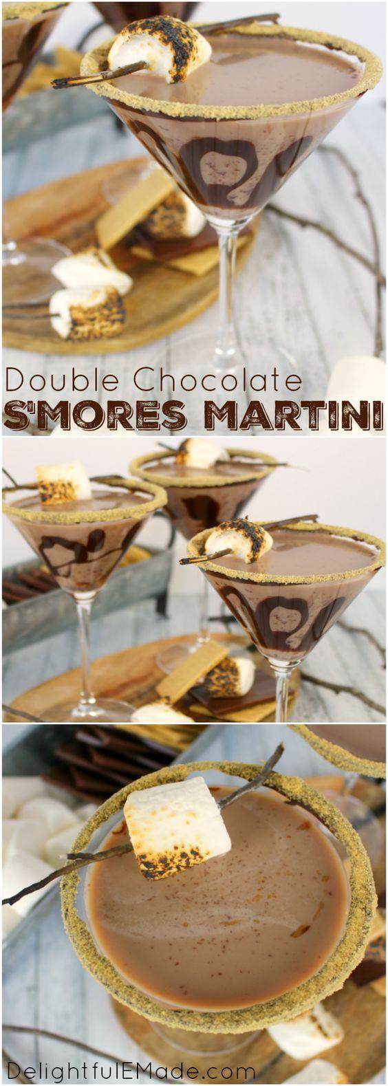 Hochzeit - Double Chocolate S'mores Martini