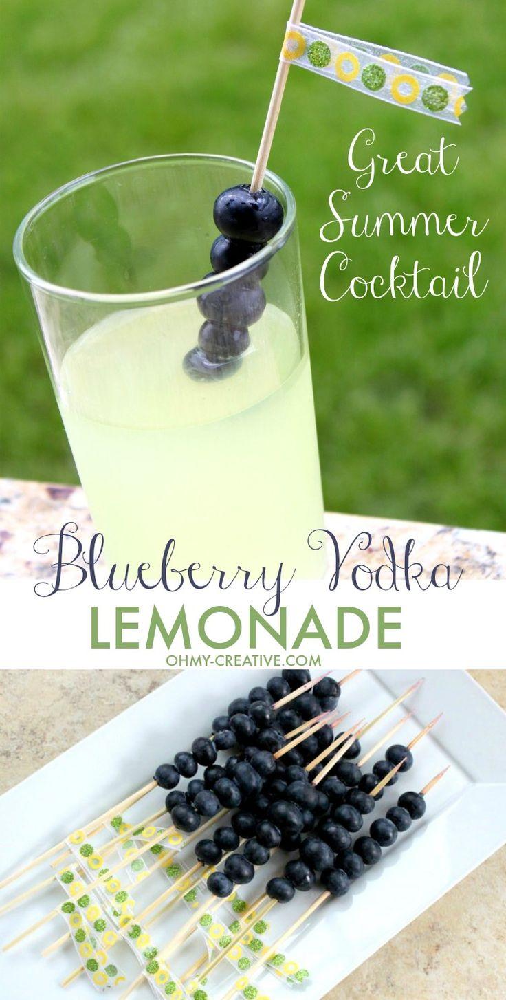Hochzeit - Blueberry Lemonade Drink - Perfect Summer Cocktail