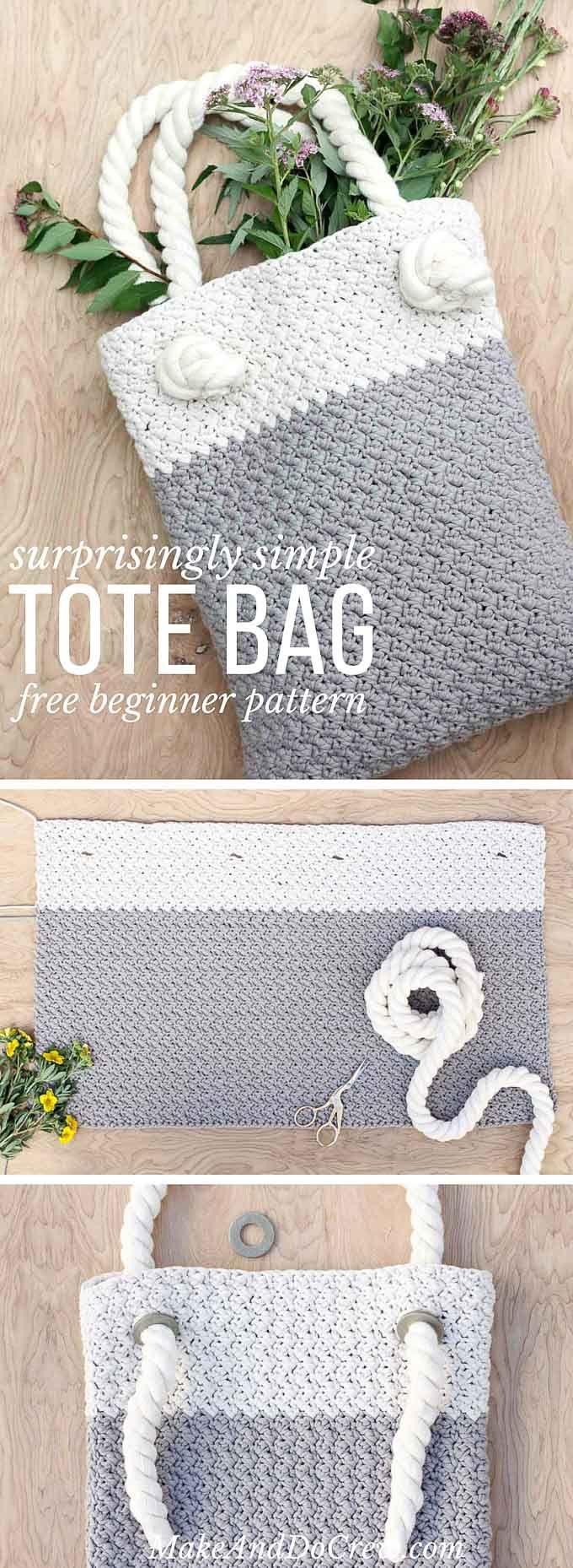 Hochzeit - Easy   Modern Free Crochet Bag Pattern For Beginners