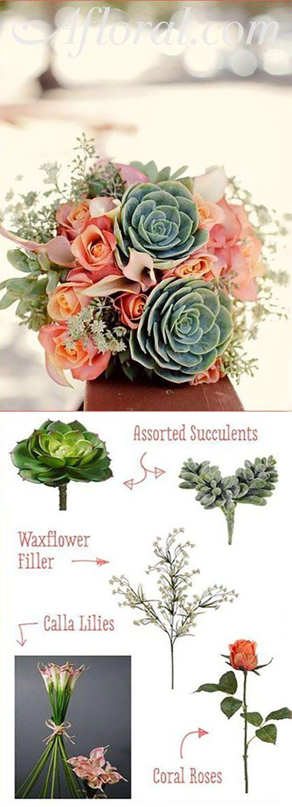 زفاف - Faux Succulents 