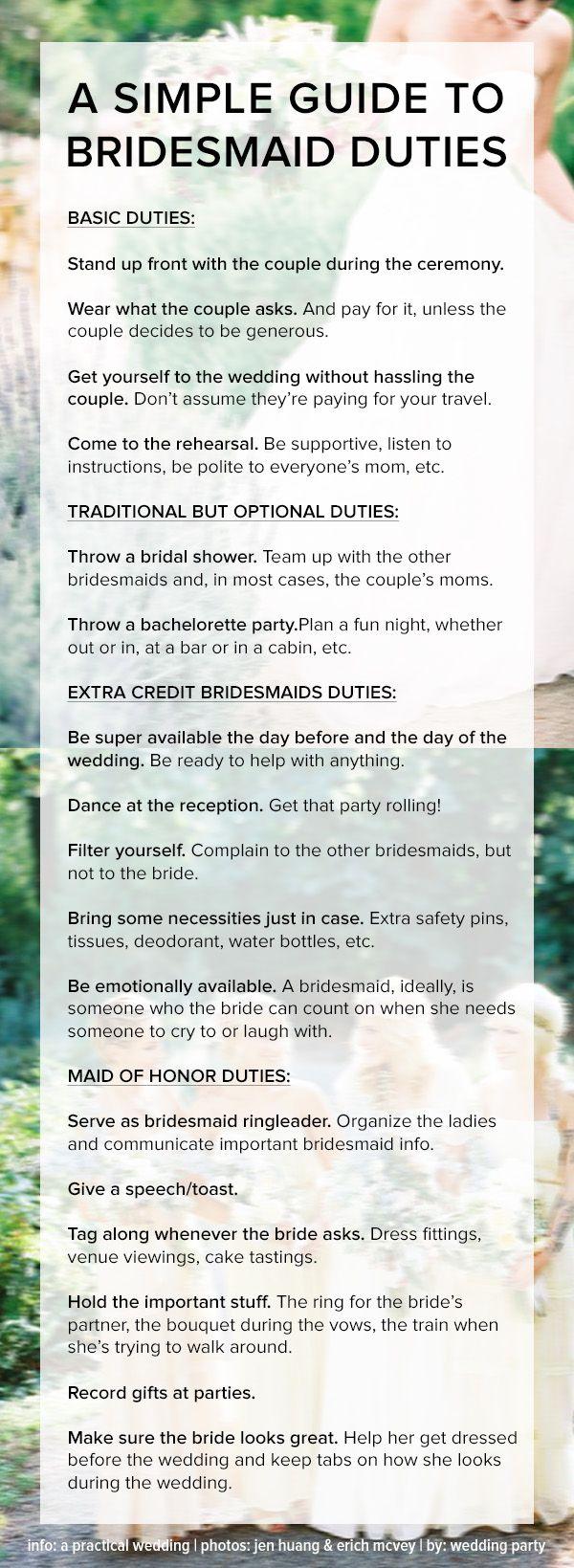 Свадьба - A Simple Guide To Bridesmaids Duties And Etiquette