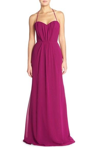 Mariage - Hayley Paige Occasions T-Back Chiffon Gown 