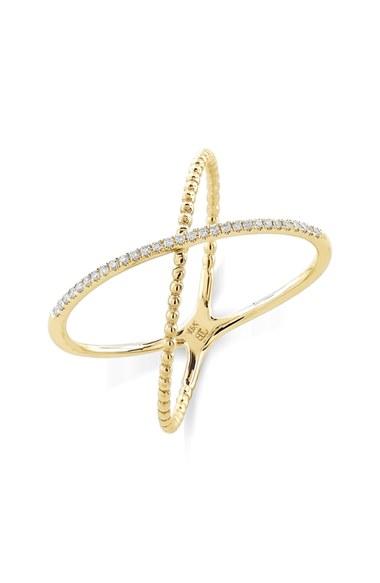 زفاف - Bony Levy Stackable Crossover Beaded Diamond Ring (Nordstrom Exclusive) 
