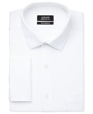 Hochzeit - Alfani Alfani Men&#039;s Performance White Texture Stripe French Cuff Dress Shirt, Only at Macy&#039;s