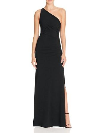Hochzeit - Laundry by Shelli Segal  One-Shoulder Gown with Beaded Side