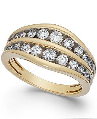 Hochzeit - Diamond Two-Row Ring in 14k Gold (1 ct. t.w.)