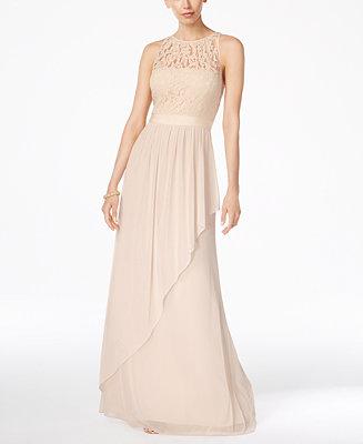 Wedding - Adrianna Papell Adrianna Papell Lace Illusion Halter Gown
