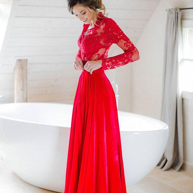 زفاف - Pure Red Dress