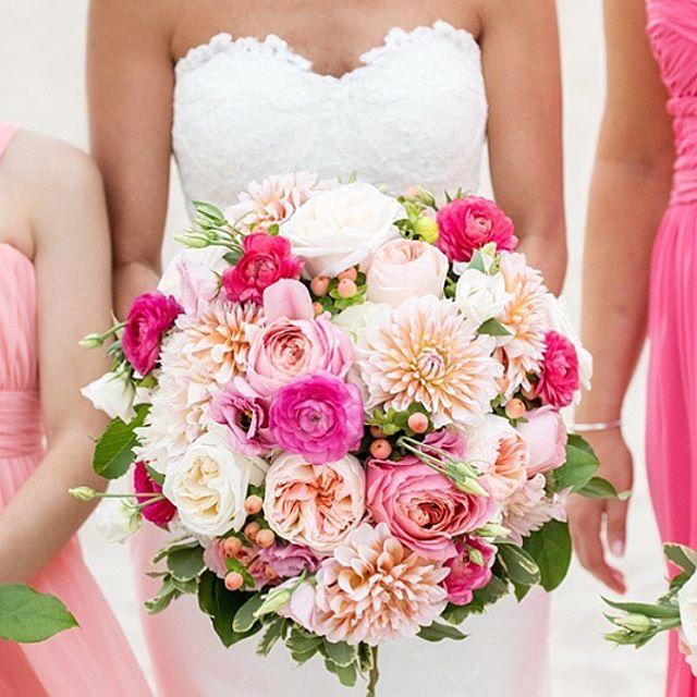 زفاف - Pink and White Bouquet