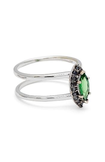 Mariage - Anna Sheffield Attelage Black Diamond & Marquise Tsavorite Double Band Ring (Nordstrom Exclusive)