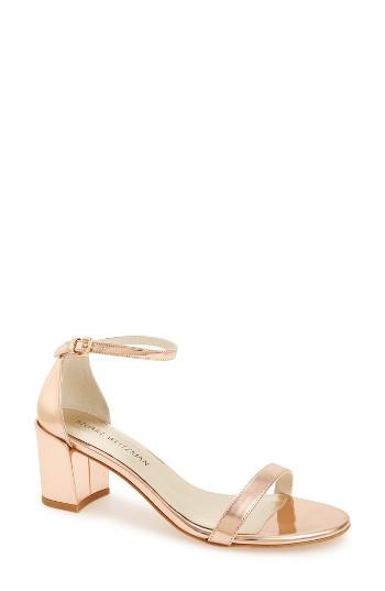 Mariage - Stuart Weitzman 'Nearlynude/Simple' Ankle Strap Sandal 