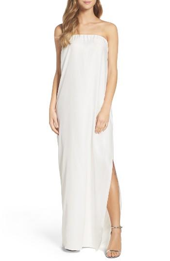 Hochzeit - Natalie Deayala Strapless Silk Column Gown