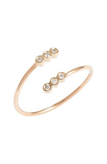 زفاف - Zoë Chicco Diamond Bezel Open Ring 