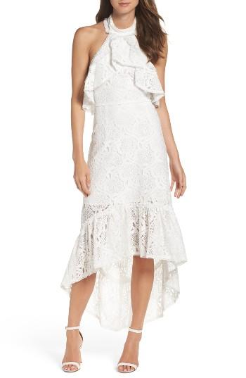 Wedding - Foxiedox Lace Halter High/Low Gown 