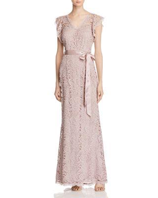 Свадьба - Adrianna Papell Tie-Waist Lace Gown