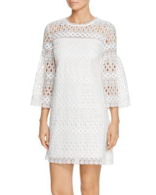 Wedding - Laundry by Shelli Segal Lace Bell-Sleeve Dress