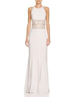 Mariage - LM Collection Boho Illusion Lace Detail Gown