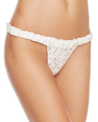 Mariage - For Love & Lemons Sage Lace Thong